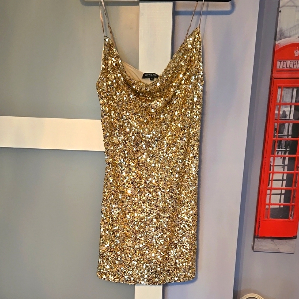 Gold Sequin Dress